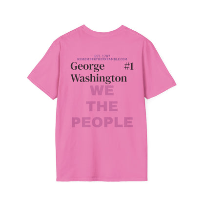 George Washington | FRAMER/FOUNDER/SIGNER #1/PRESIDENT | POP ART | T-shirt  - WE THE PEOPLE - REMEMBER