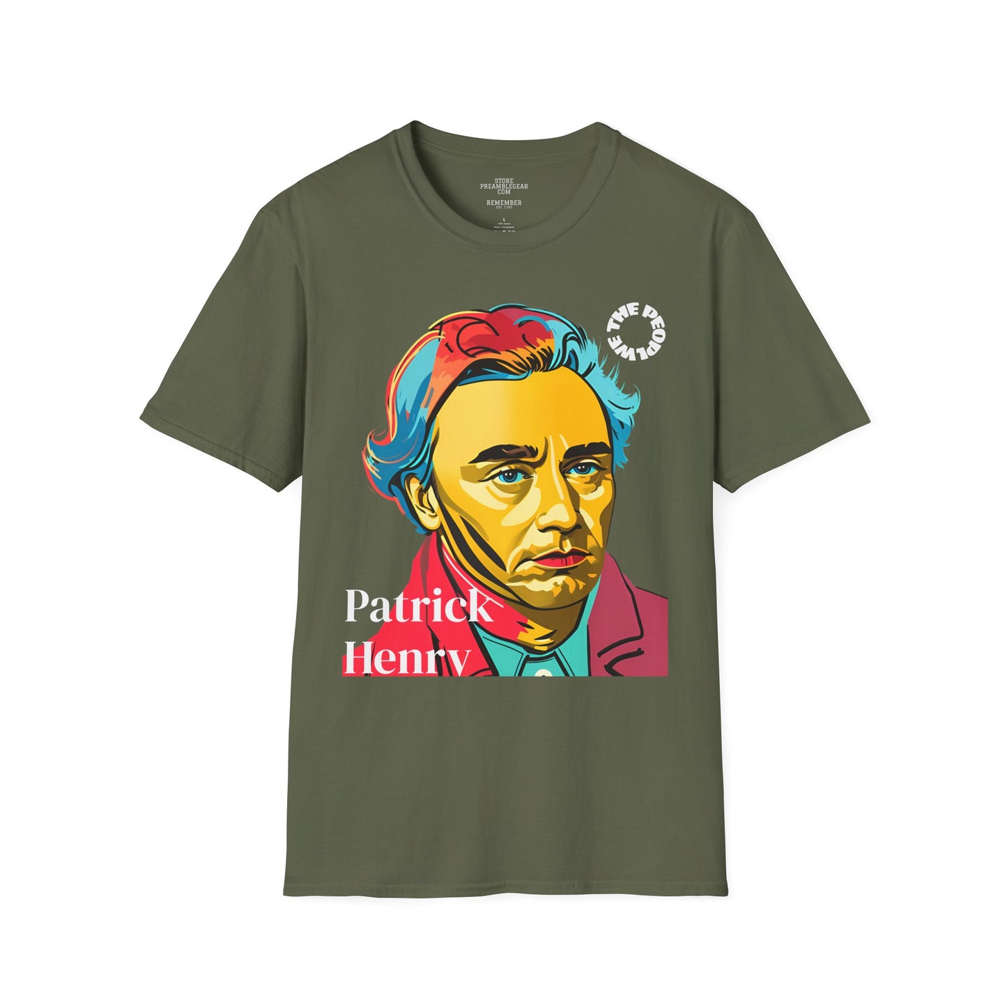 Patrick Henry | REBEL | POP ART | T-shirt  - WE THE PEOPLE - REMEMBER