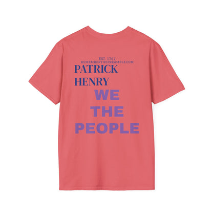 Patrick Henry | REBEL | POP ART | T-shirt  - WE THE PEOPLE - REMEMBER