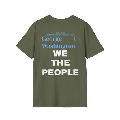George Washington | FRAMER/FOUNDER/SIGNER #1/PRESIDENT | POP ART | T-shirt  - WE THE PEOPLE - REMEMBER