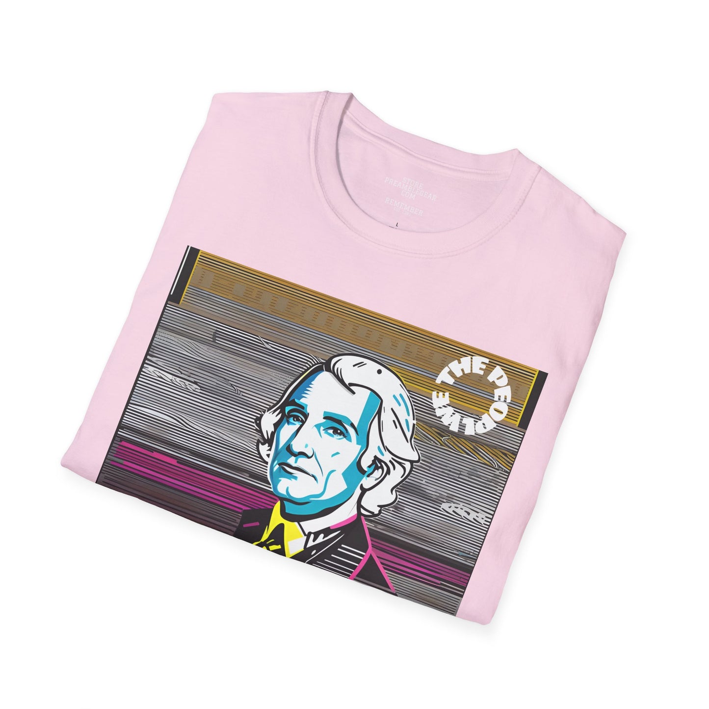 George Washington | FRAMER/FOUNDER/SIGNER #1/PRESIDENT | POP ART | T-shirt  - WE THE PEOPLE - REMEMBER