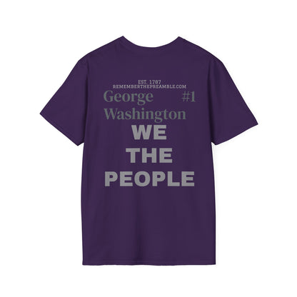 George Washington | FRAMER/FOUNDER/SIGNER #1/PRESIDENT | POP ART | T-shirt  - WE THE PEOPLE - REMEMBER