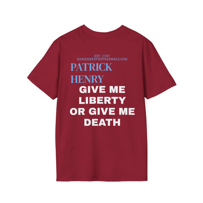 Patrick Henry | REBEL | T-shirt  - WE THE PEOPLE - REMEMBER